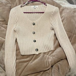 Teddy Beige Warm Crop Top